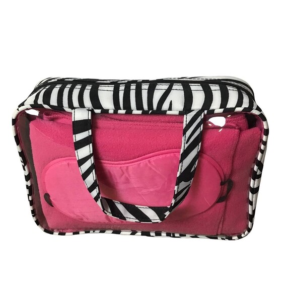 Zebra Bag Travel Set Blanket, Pillow and Eye Mask - Picture 1 of 5
